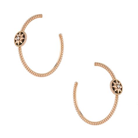 boucles d'oreilles dior rose des vents|Boucles d'oreilles en or rose Rose des vents .